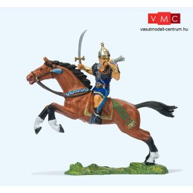 Preiser 50477 Hun lovas katona karddal és kürttel (1:25)