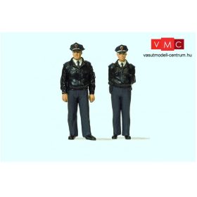 Preiser 63101 Álló rendőrők, kék egyenruhában (1:32)