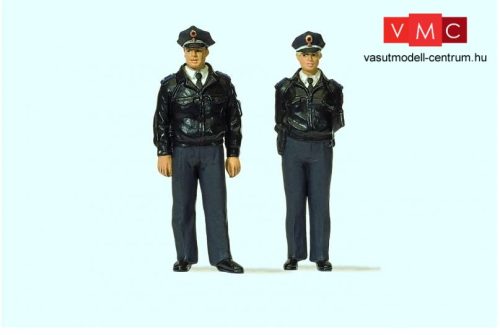 Preiser 63101 Álló rendőrők, kék egyenruhában (1:32)