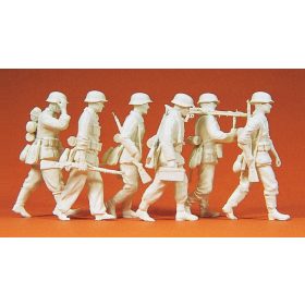   Preiser 64013 German Advancing grenadiers with MG 1/35 figura makett