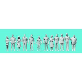 Preiser 68293 Járókelők, festetlen (1:50)