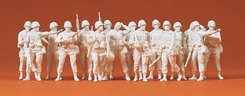 Preiser 72500 US infantry modern, unpainted, 16 pcs 1/72 figura makett