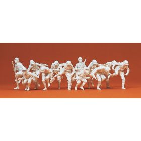   Preiser 72501 German Panzergrenadiers dismounted, unpainted, 12 pieces (suitable for SdKfz 251) 1/72 figura makett