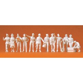   Preiser 72502 US Air Force WWII pilots + ground staff, unpainted 1/72 figura makett