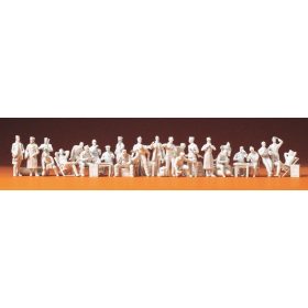   Preiser 72508 Luftwaffe, pilots and ground staff, unpainted, 26 pieces 1/72 figura makett