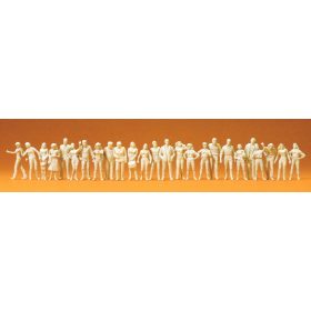   Preiser 72512 Pedestrians standing and walking, unpainted, 25 pcs 1/72 figura makett