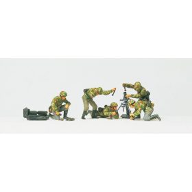   Preiser 72517 German grenade launcher in action, grenade launcher + 5 figures, unpainted 1/72 figura makett