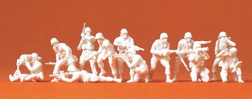 Preiser 72519 US infantry modern, unpainted, 12 pcs 1/72 figura makett