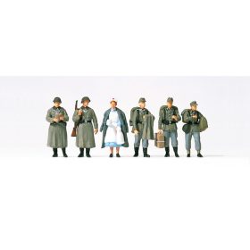   Preiser 72521 German Heimaturlaub, unpainted, 6 pieces 1/72 figura makett