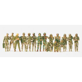   Preiser 72524 US Army Modern Tank Crews, unpainted, 16 pcs 1/72 figura makett