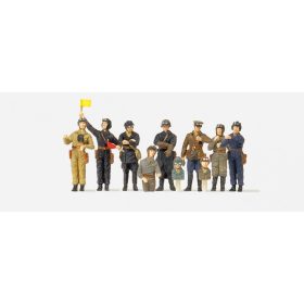   Preiser 72526 Soviet tank crews 1942, unpainted, 10 pcs 1/72 figura makett