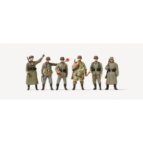   Preiser 72532 German Feldgendarmen + sentries, unpainted, 6 figures 1/72 figura makett