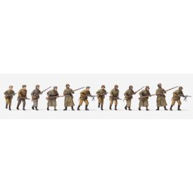   Preiser 72540 Soviet Infantry attacking in winter uniform 1/72 figura makett