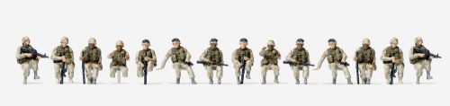 Preiser 72544 US Army modern, 14 unpainted figures 1/72 figura makett
