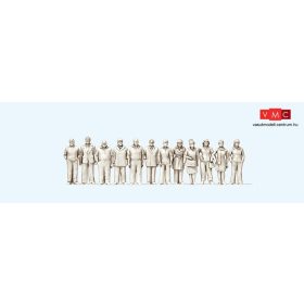 Preiser 74091 Álló férfiak és nők, festetlen (1:100)