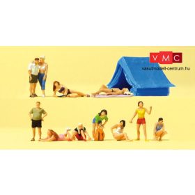 Preiser 75045 A kempingben sátorral (TT)