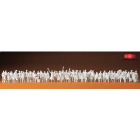   Preiser 75100 Vasutasok, utasok, és járókelők, festetlen (TT)