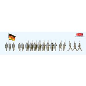   Preiser 75102 Menetelő és alaki katonák (NVA-DDR) - festetlen (TT)