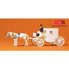   Preiser 75150 Esküvői zárt hintó lovakkal és figurákkal (TT)