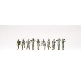 Preiser 77104 German Tank Crew in WWII 1/144 figura makett