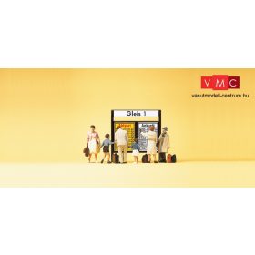 Preiser 79145 Utasok a menetrendtáblánál (N)