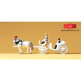   Preiser 79479 Esküvői nyitott hintó lovakkal és figurákkal (N)