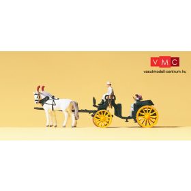 Preiser 79481 Nyitott hintó lovakkal és figurákkal (N)