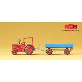 Preiser 79502 Hanomag traktor pótkocsival (N)