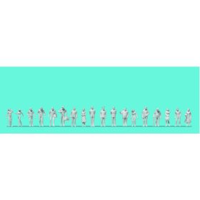 Preiser 80993 Járókelők, festetlen (1:200)