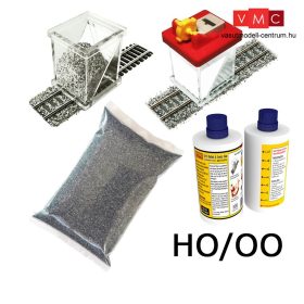 Proses BALKIT-13 Ágyazatépítő készlet HO, sötétszürke színben, ágyazatkőragasztó sz