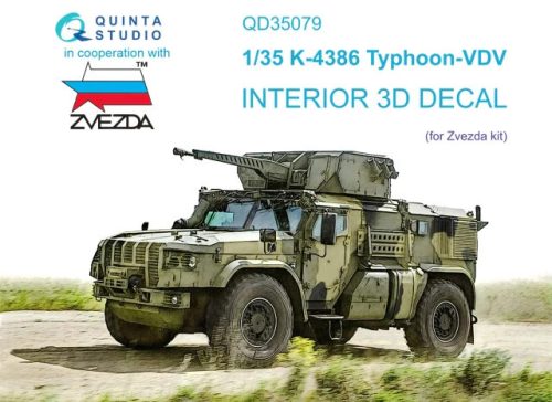 Quinta Studio QD35079 Russian K-4386 Typhoon VDV Armored Vehicle interior 3D decals 1/35 feljavító készlet