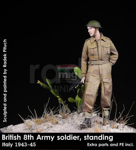 RDM35008 British 8th Army soldier standing, 1943-45 figura makett