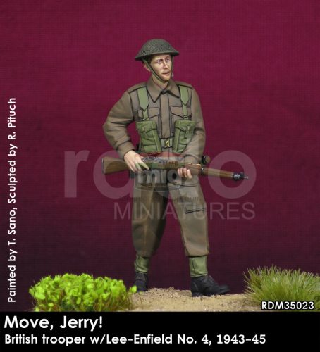 RDM35023 British trooper w/Lee-Enfield No. 4, 1943-45 figura makett