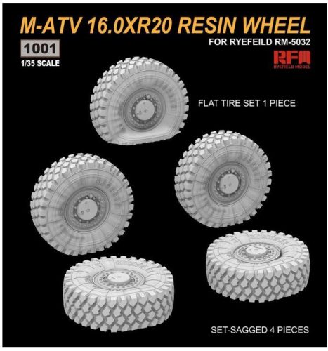 RFM1001 M-ATV 16.0XR20 Resin Wheel for Oshkosh M-ATV MRAP 1/35 műgyanta kiegészítő