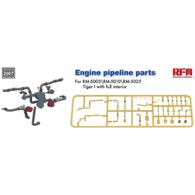   RFM2007 Engine pipeline parts for RM-5003 RM-5010 RM-5025 Tiger I with full interior 1/35 kiegészítők