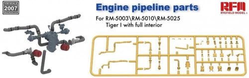 RFM2007 Engine pipeline parts for RM-5003 RM-5010 RM-5025 Tiger I with full interior 1/35 kiegészítők