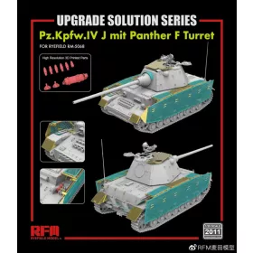   RFM2011 Pz.Kpfw.IV J mit Panther F Turret upgrade set 1/35 fotómaratott és 3D kiegészítők