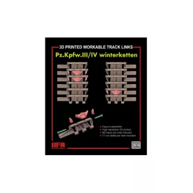   RFM2018 Workable Track Links for Pz.Kpfw.III/IV winterketten (3D Printed) 1/35 működőképes lánctalp makett