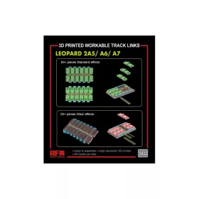   RFM2022 Workable Track Links for Leopard 2A5/A6/A7 3D (3D Printed) 1/35 működőképes lánctalp makett
