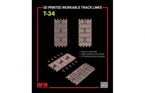 RFM2023 Workable Track Links for T-34 (3D Printed) 1/35 működőképes lánctalp makett