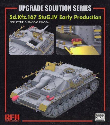 RFM2025 Upgrade Solution Series Sd.Kfz. 167 StuG.IV Early Production 1/35 fotómaratott és 3D kiegészítők