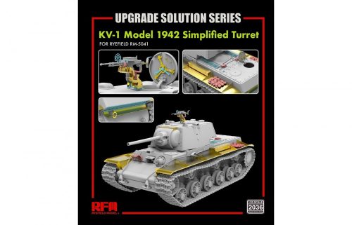 RFM2036 Upgrade Solution Series KV-1 Model 1942 Simplified Turret 1/35 fotómaratott és 3D kiegészítők