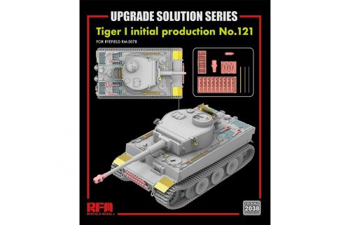 RFM2038 Upgrade Solution Series Tiger I initial production No.121 1/35 fotómaratott és 3D kiegészítők