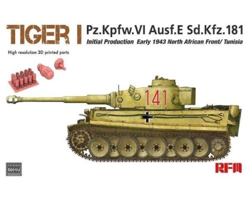 RFM5001U Tiger I Initial Production, Early 1943, North African Front / Tunisia, 3D parts 1/35 h