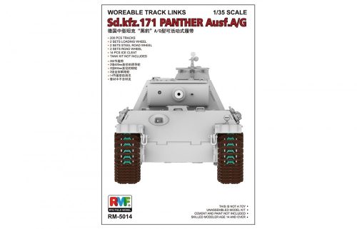 RFM5014 Workable Tracks for Panther A & G 1/35 működőképes lánctalp