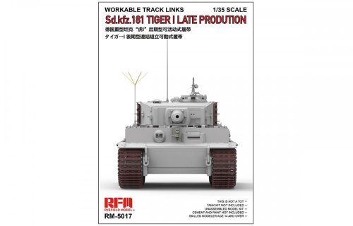 RFM5017 Workable Track Links For Tiger I Late Production 1/35 működőképes lánctalp