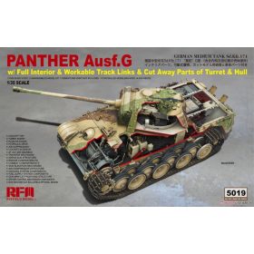 RFM5019 Párduc Ausf. G Korai - Panther Ausf. G w/ full interior - cut away - Workable tracks 1