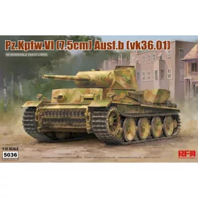   RFM5036 Pz.Kpfw.VI (7,5cm) Ausf.B (VK36.01) w/ workable track links 1/35 harckocsi makett