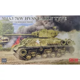   RFM5058 M4A3 76W HVSS Sherman Early Type w/ workable track links 1/35 harckocsi makett