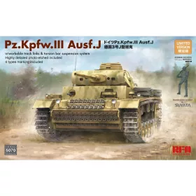   RFM5070 German Pz.Kpfw.III Ausf.J w/workable track links & torsion bar suspension system 1/35 harckocsi makett